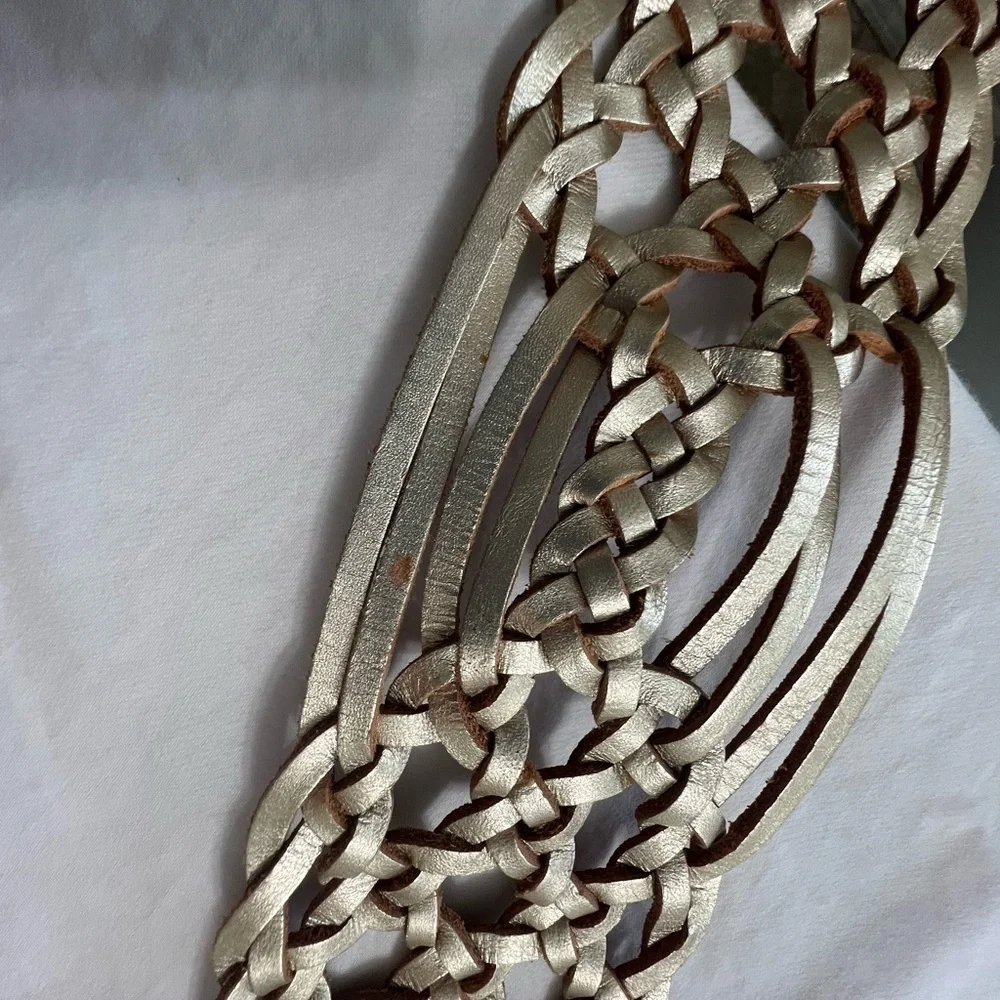 Fossil Classic Accessory Gold Leather Belt